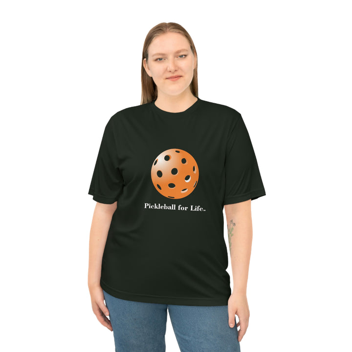 Pickleball for Life-Orange Unisex Moisture-Wicking T-Shirt - Great Pickleball Stuff