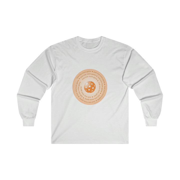 Just One More Game-Orange Ultra Cotton Long Sleeve Tee - Great Pickleball Stuff