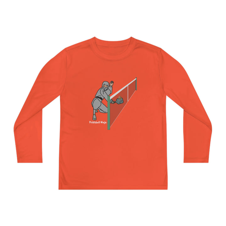 Pickleball Ninja Dinking-Male Youth Long Sleeve Moisture-Wicking T-Shirt - Great Pickleball Stuff