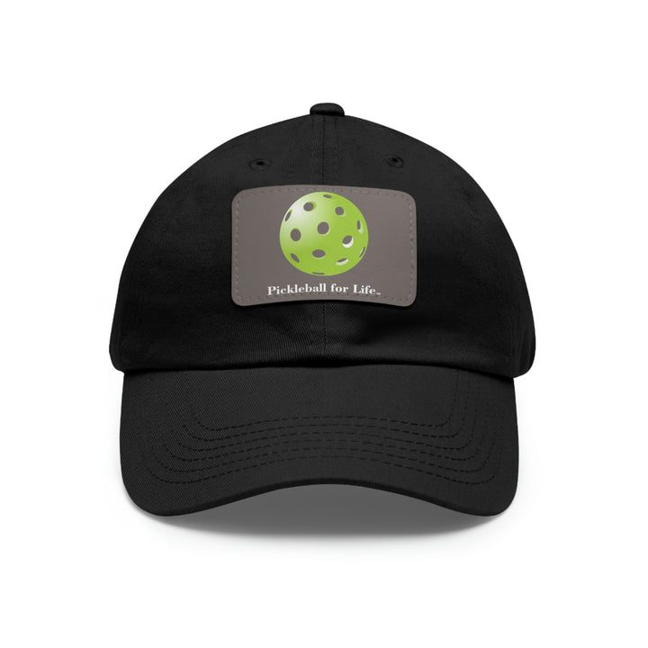 Pickleball for Life-Green Pickleball Cap with Leather Patch - Great Pickleball Stuff