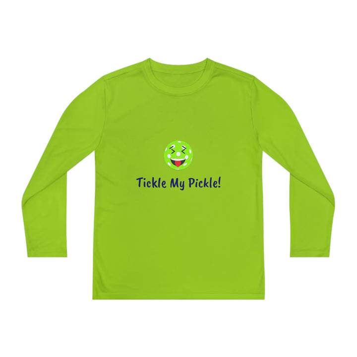 Tickle My Pickle Youth Long Sleeve Moisture-Wicking T-Shirt - Great Pickleball Stuff