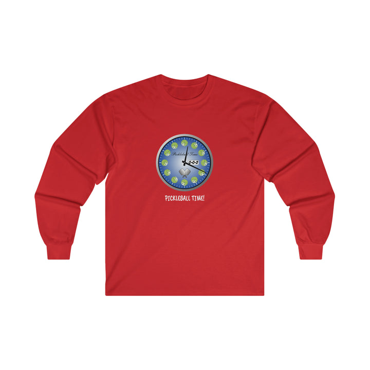 Pickleball Time Ultra Cotton Long Sleeve Tee - Great Pickleball Stuff