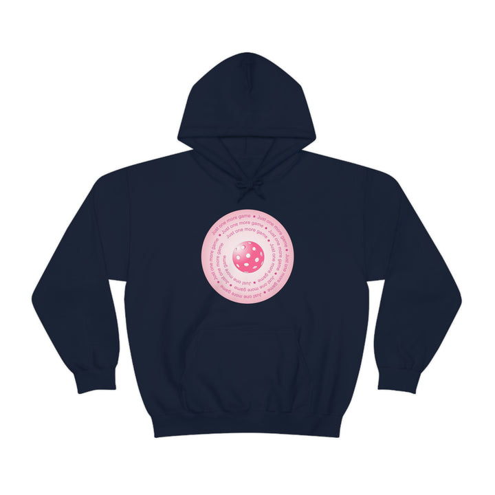 Just One More Game-Pink Unisex Hoodie - Great Pickleball Stuff