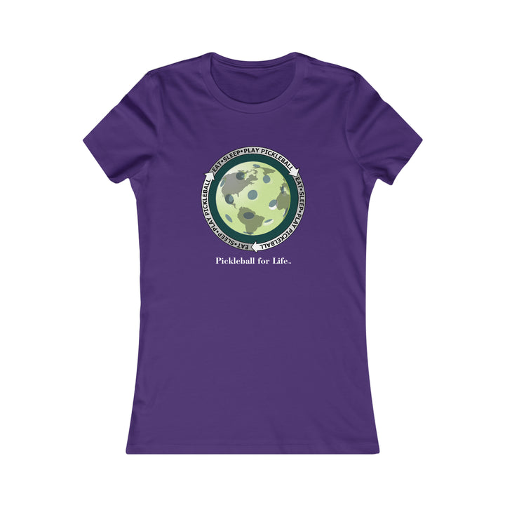 Eat Sleep Play Pickleball Women's Slim-Fit Premium Cotton T-Shirt - Great Pickleball Stuff