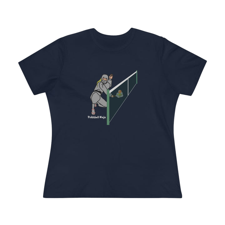 Pickleball Ninja Dinking-Female Women's Relaxed-Fit T-Shirt - Great Pickleball Stuff