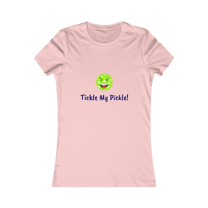 Tickle My Pickle Women's Slim-Fit Premium Cotton T-Shirt - Great Pickleball Stuff