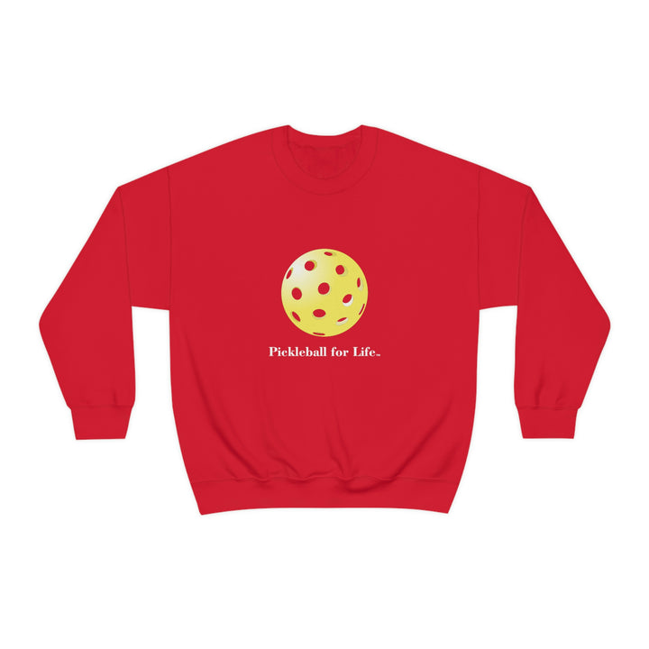 Pickleball for Life-Yellow Unisex Crewneck Sweatshirt - Great Pickleball Stuff