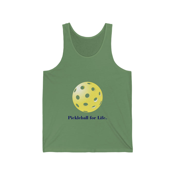 Pickleball for Life-Yellow Unisex Cotton Tank - Great Pickleball Stuff