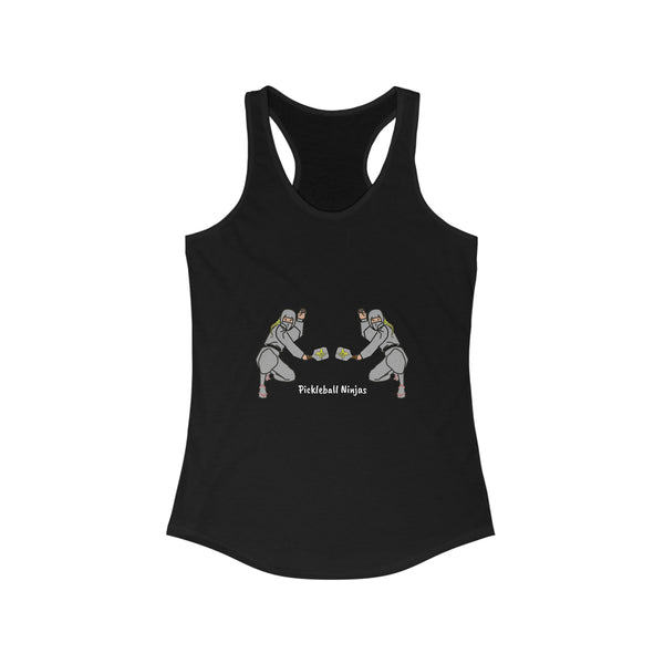 Pickleball Ninjas-Women's Doubles Women's Racerback Tank - Great Pickleball Stuff