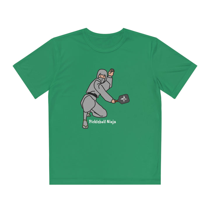 Pickleball Ninja-Male Youth Moisture-Wicking T-Shirt - Great Pickleball Stuff