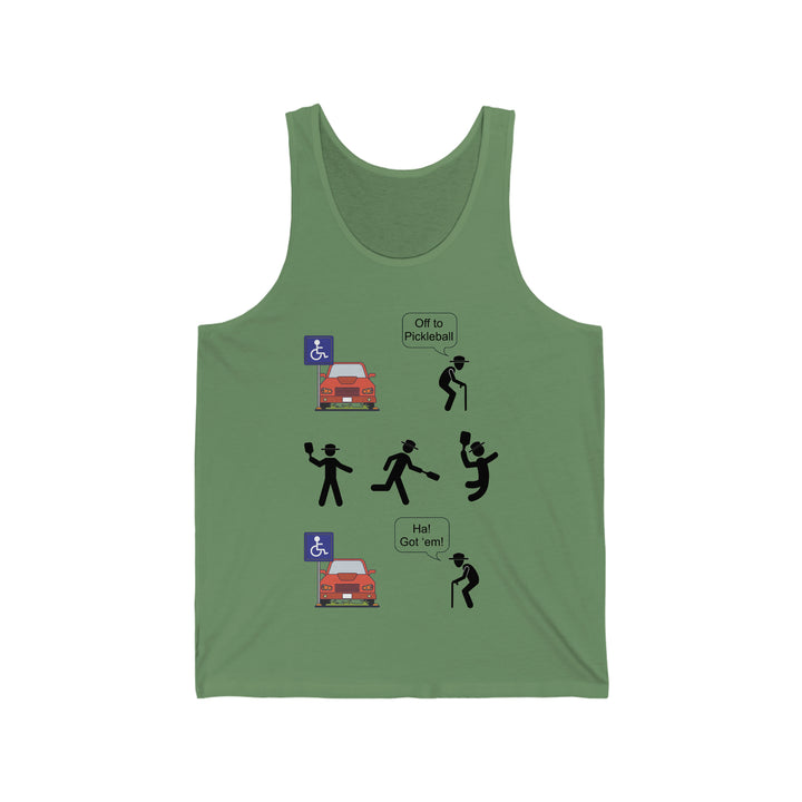 Got'em! (Old Man) Unisex Cotton Tank - Great Pickleball Stuff