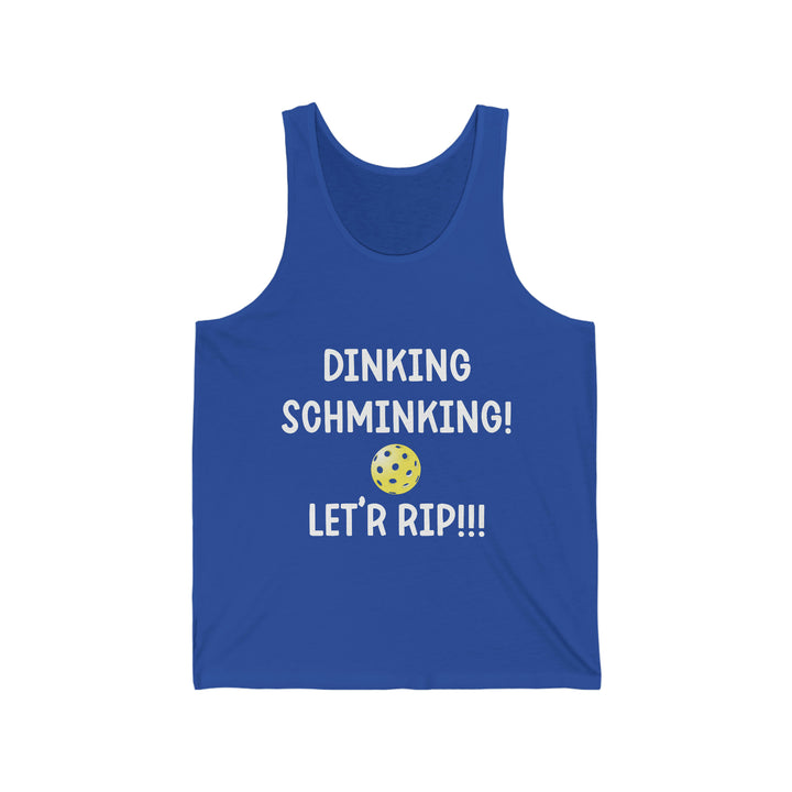 Dinking Schminking Unisex Cotton Tank - Great Pickleball Stuff