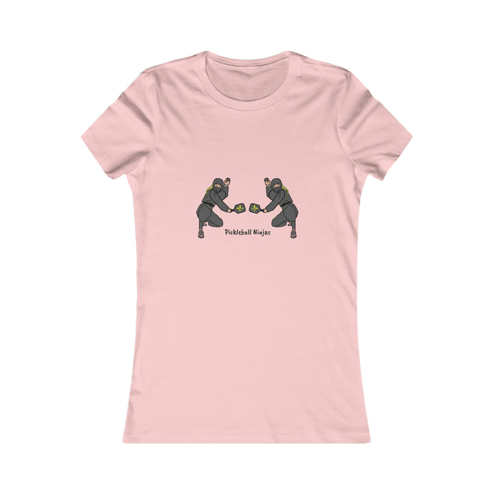 Pickleball Ninjas-Women's Doubles Women's Slim-Fit Cotton T-Shirt - Great Pickleball Stuff