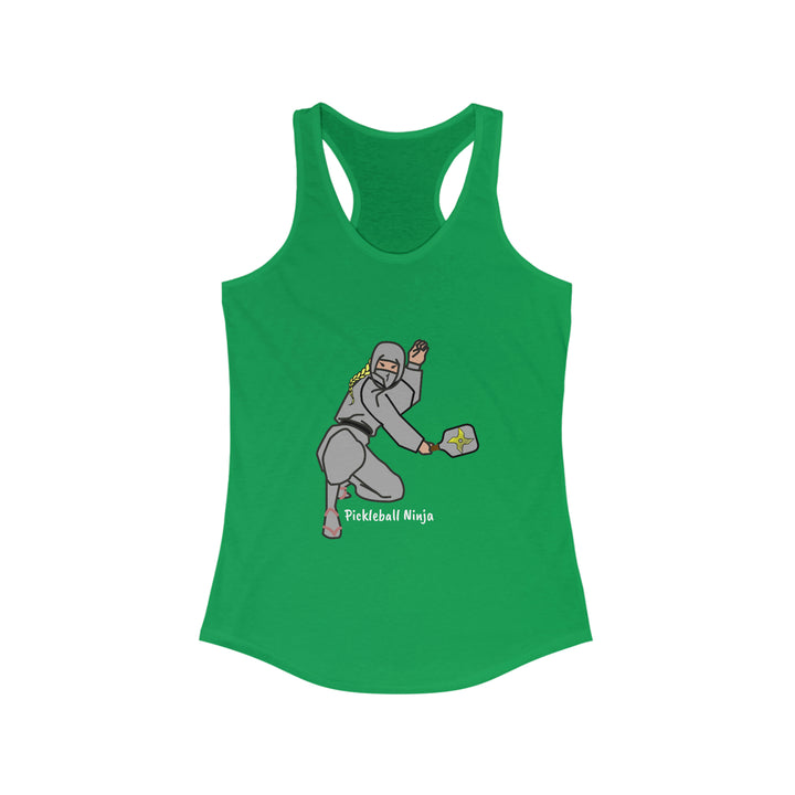 Pickleball Ninja-Female Women's Racerback Tank - Great Pickleball Stuff