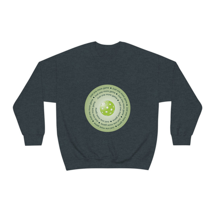 Just One More Game-Green Unisex Crewneck Sweatshirt - Great Pickleball Stuff