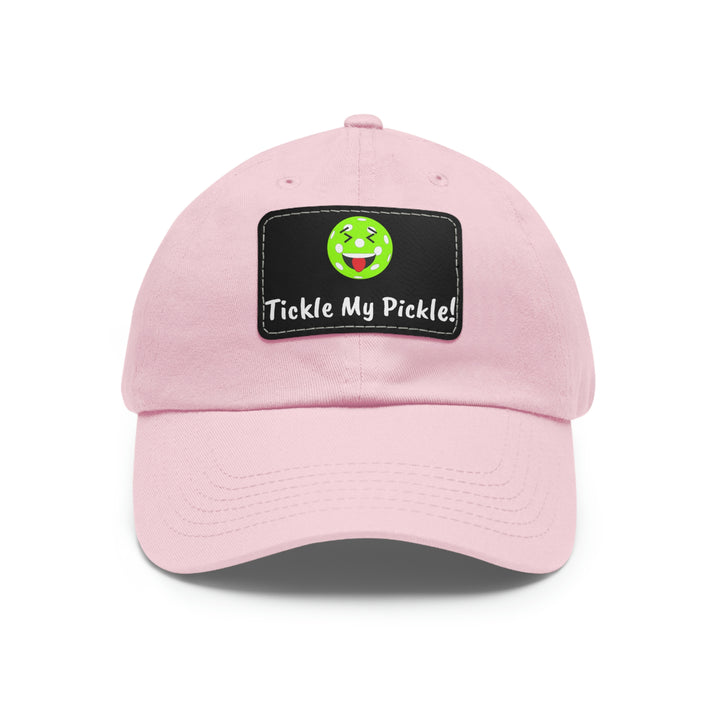 Tickle My Pickle Pickleball Cap with Leather Patch - Great Pickleball Stuff