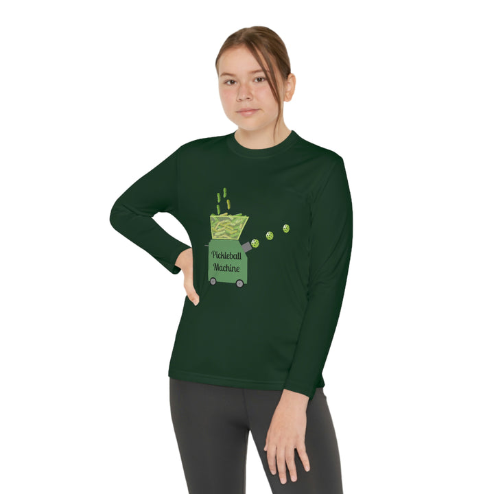 The Pickleball Machine Youth Long Sleeve Moisture-Wicking T-Shirt - Great Pickleball Stuff