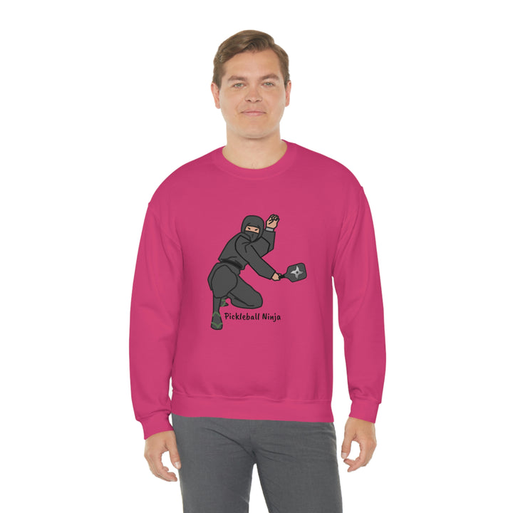 Pickleball Ninja-Male Unisex Crewneck Sweatshirt - Great Pickleball Stuff