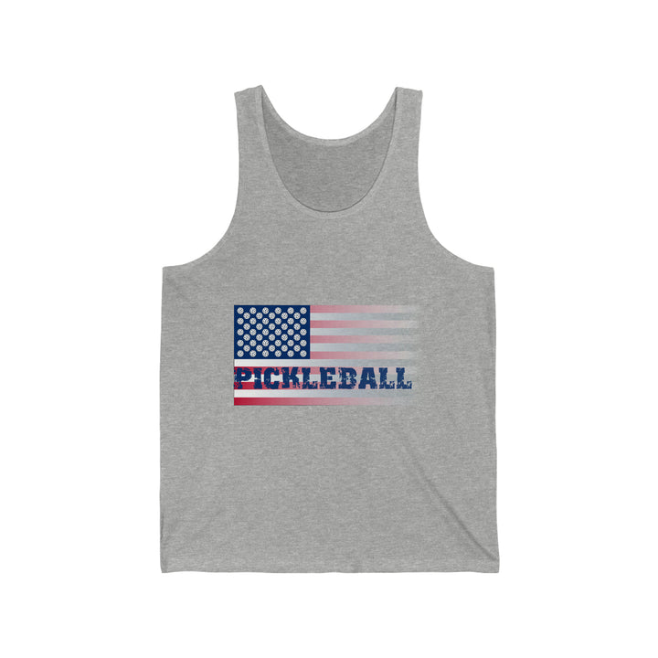 Pickleball Flag (Faded) Unisex Cotton Tank - Great Pickleball Stuff