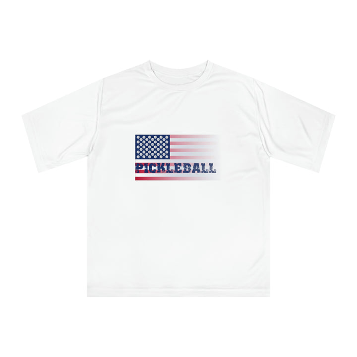 Pickleball Flag (Faded) Unisex Moisture-Wicking T-Shirt-Great Pickleball Stuff